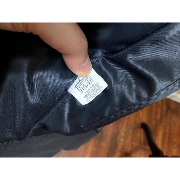 Game Sportswear Bomber Jacket Mens Medium Black Premium Leather FLAW - Picture 15 of 16